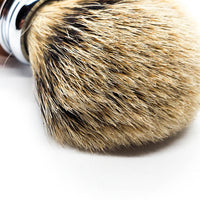 Hand-turned Badger Shave Brush Made From Texas Mesquite