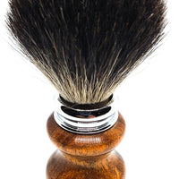 Hand-turned Badger Shave Brush Made From Texas Mesquite