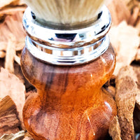 Hand-turned Shave Brush in Texas Mesquite