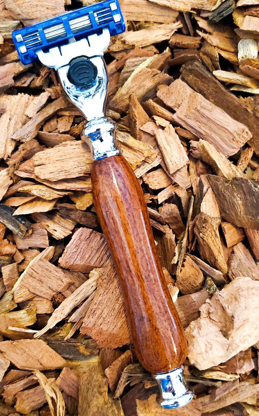 Hand-Turned Razor Set in Texas Mesquite