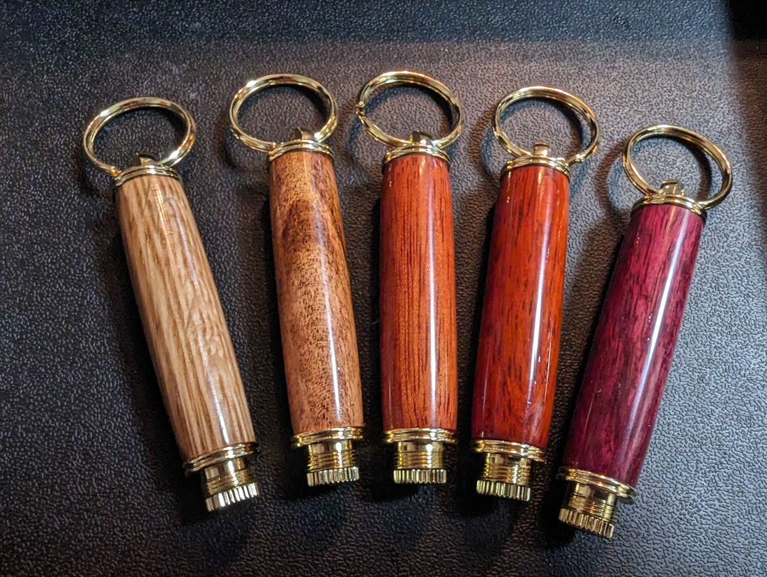 Handcrafted Wooden Keychain with Hidden Pocket Knife – Discreet and Practical Utility Tool