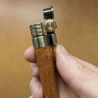 Hand-Turned Wood Barrel Lighter - Crafted Elegance