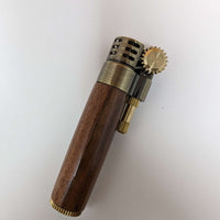 Hand-Turned Wood Barrel Lighter - Crafted Elegance