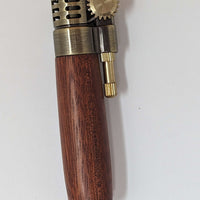 Hand-Turned Wood Barrel Lighter - Crafted Elegance