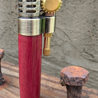 Hand-Turned Wood Barrel Lighter - Crafted Elegance