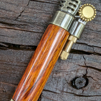 Hand-Turned Wood Barrel Lighter - Crafted Elegance