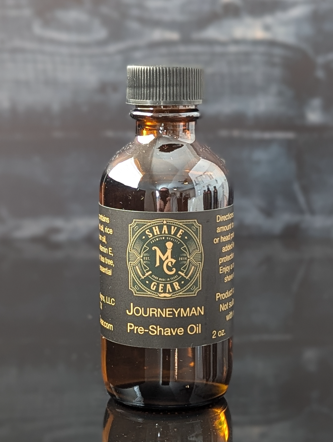 Journeyman All-Natural Pre-Shave Oil on black background