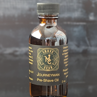 Journeyman All-Natural Pre-Shave Oil on black background