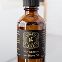 Journeyman All-Natural Pre-Shave Oil on white background from mc shave gear