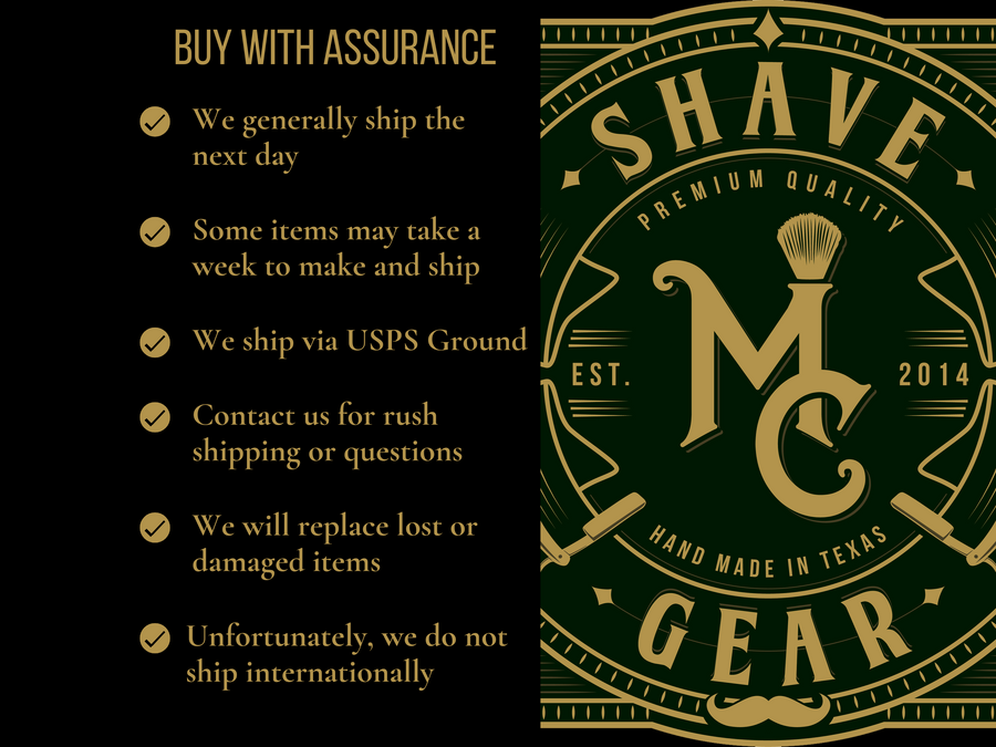 buy with assurance from mc shave gear