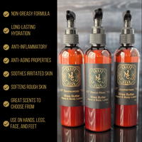 benefits of sandalwood shea butter hand and body lotion from mc shave gear