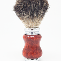 Hand-turned Badger Shave Brush in Padauk