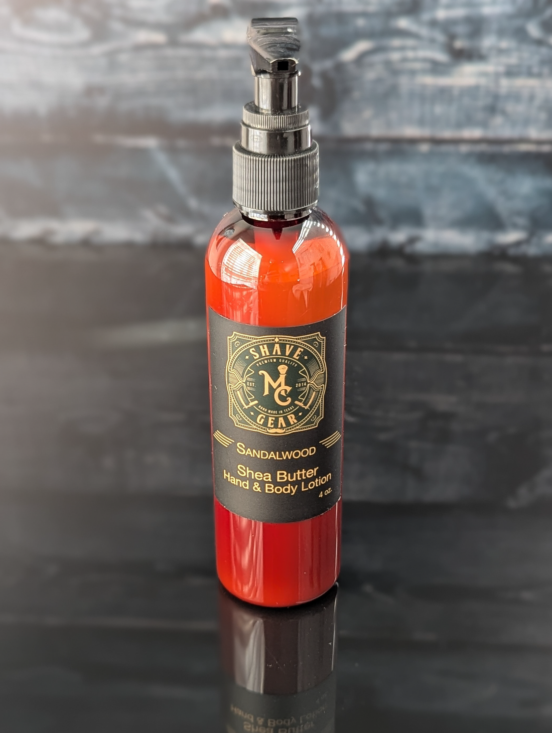 shea butter hand and body lotion from mc shave gear in sandalwood scent