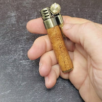 Hand-Turned Wood Barrel Lighter - Crafted Elegance