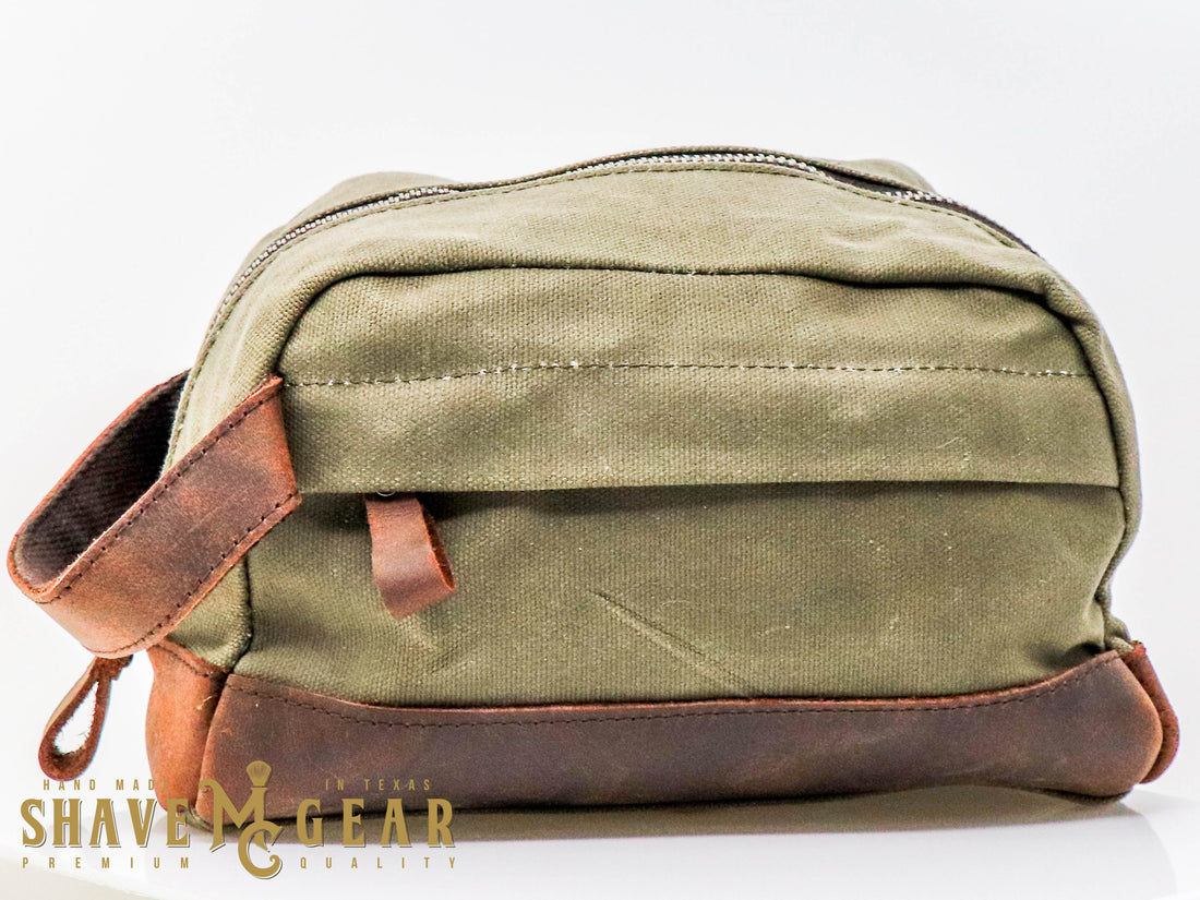 Mens Clutch Bag Men's Handbag Oil Wax Canvas Wash Bag Vintage Men's Handbag  With Leather Wrist Bag Small Bag Men